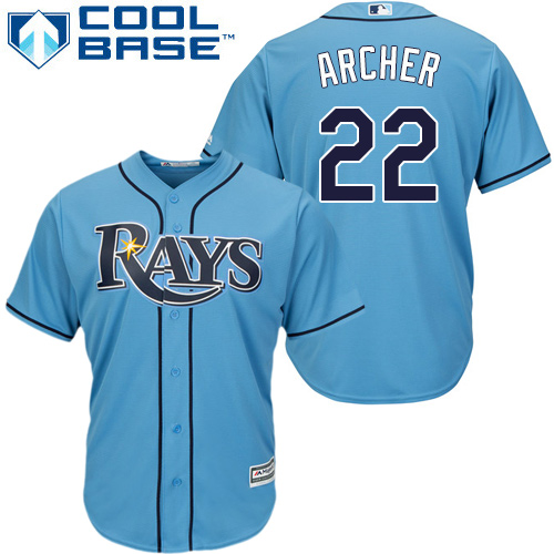 Rays #22 Chris Archer Light Blue New Cool Base Stitched MLB Jersey